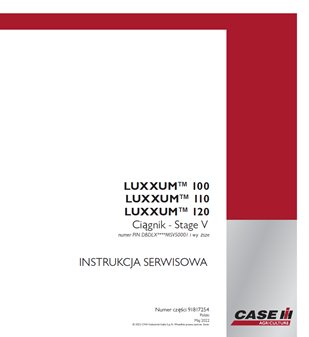CASE LUXXUM 100, 110, 120 STAGE V 2022R