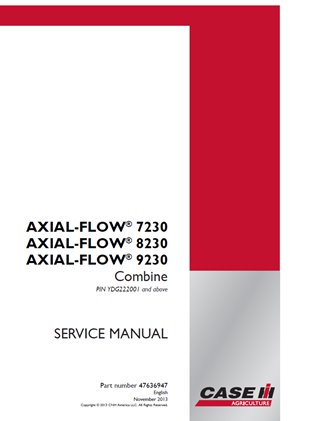 Case Axial-Flow 7230, 8230, 9230 instrukcja napraw